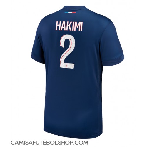 Camisa de time de futebol Paris Saint-Germain Achraf Hakimi #2 Replicas 1º Equipamento 2024-25 Manga Curta